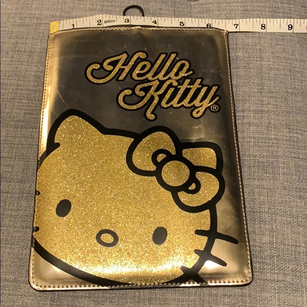 Hello Kitty Sanrio Tablet Pouch Cover Golden Bling Bilng